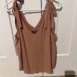 Express Women's Brown Camisole with Tie Straps